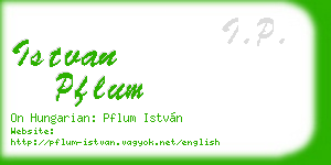 istvan pflum business card